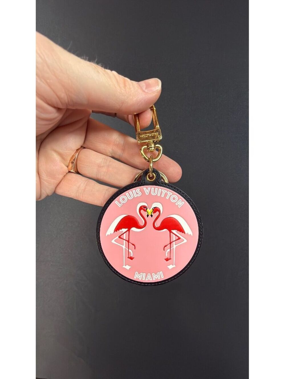 Louis Vuitton Pink Flamingo Miami Bag Charm